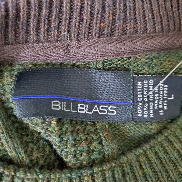 Bill Blast Green Pullover Ribbed Sweater, Size Large - Picture 8 of 11